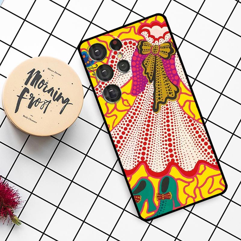 Чехол KUSAMA art для Samsung Galaxy S25 Ultra S20 S21 S22 S23 S24 Ultra S9 S10 Plus S25 FE