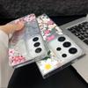 Цветные Цветы Лазерный Твердый Чехол для Телефона Samsung Galaxy S25 S24 S23 Ultra S24 FE S22 Plus A56 A55 A15 A16 A35 A25 A54 5G