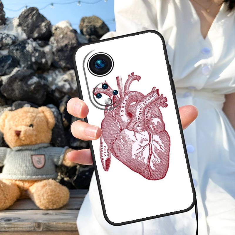 Anatomical Heart Anatomy Case For Honor X8a X9a X6a X7a X6 X7 X8 X9 X9b X8b Honor 70 50 90 Lite Magic 5 6 Pro Cover