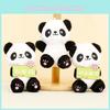 Cute Panda Keychain Plush Toy Soft Pp Cotton Couple Bag Decoration