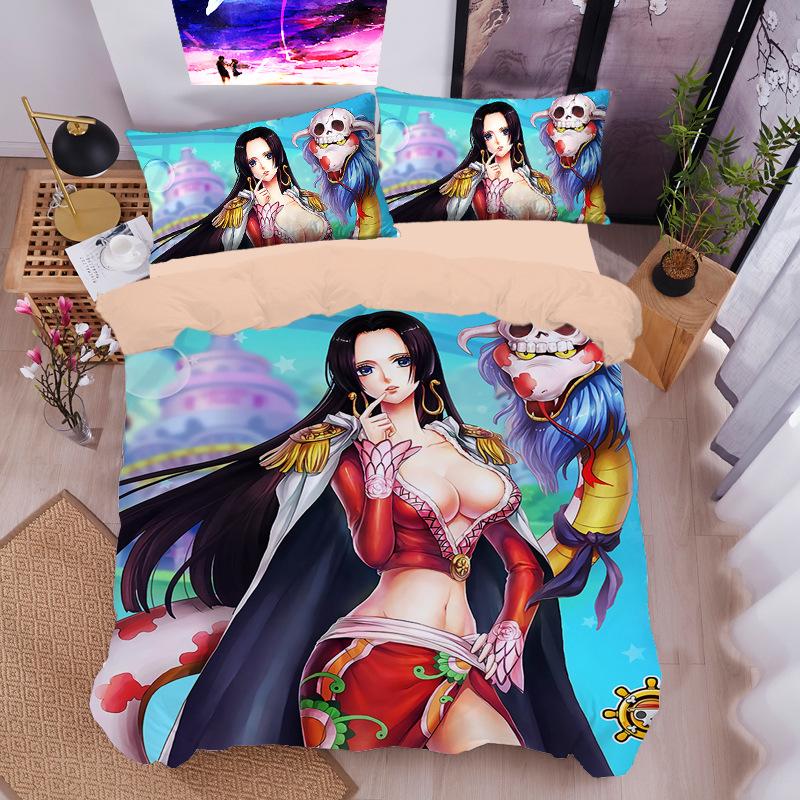 3D Печать Люффи Мягкое Постельное Белье Японское Аниме O-Ones Pieces Комплект Постельного Белья Наволочка 2/3 шт. для Детей Мальчиков Подарок Односпальный