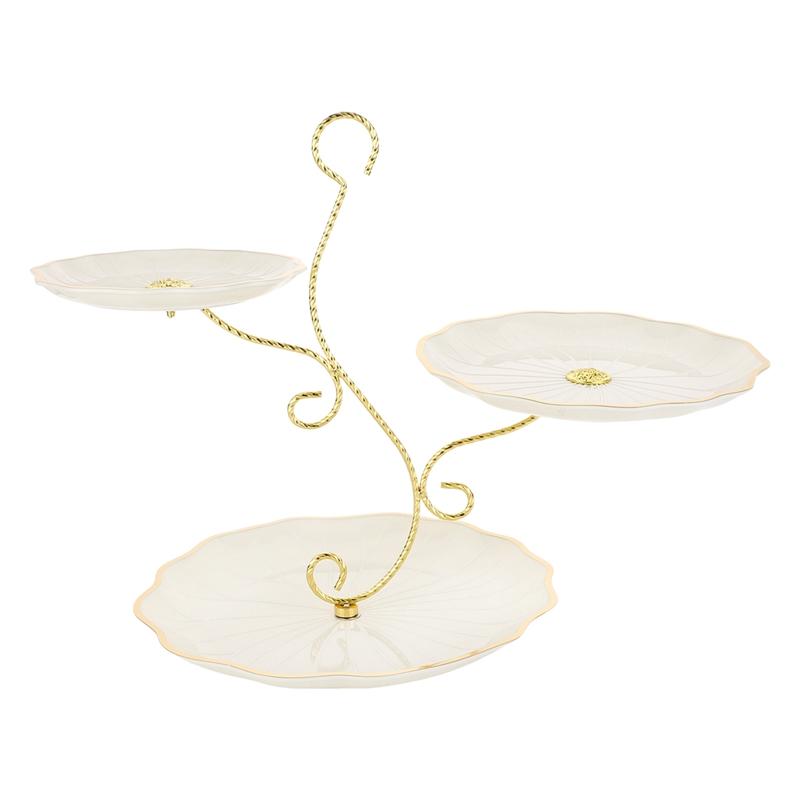 Креативный трехслойный поднос для фруктов, держатель для корзины для овощей, белая зеленая подставка для хранения мисок, декоративный предмет для дома