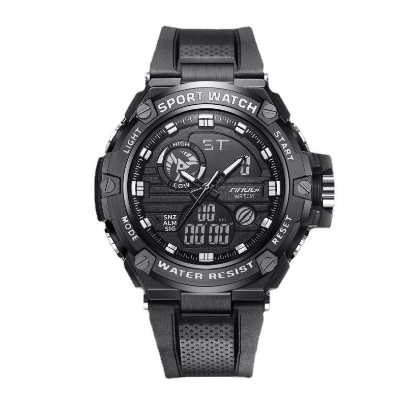 Men'S Watch Trendy Man Cool Sports Multi-Function Watch Waterproof Luminous Watch Quartz Watch 9893