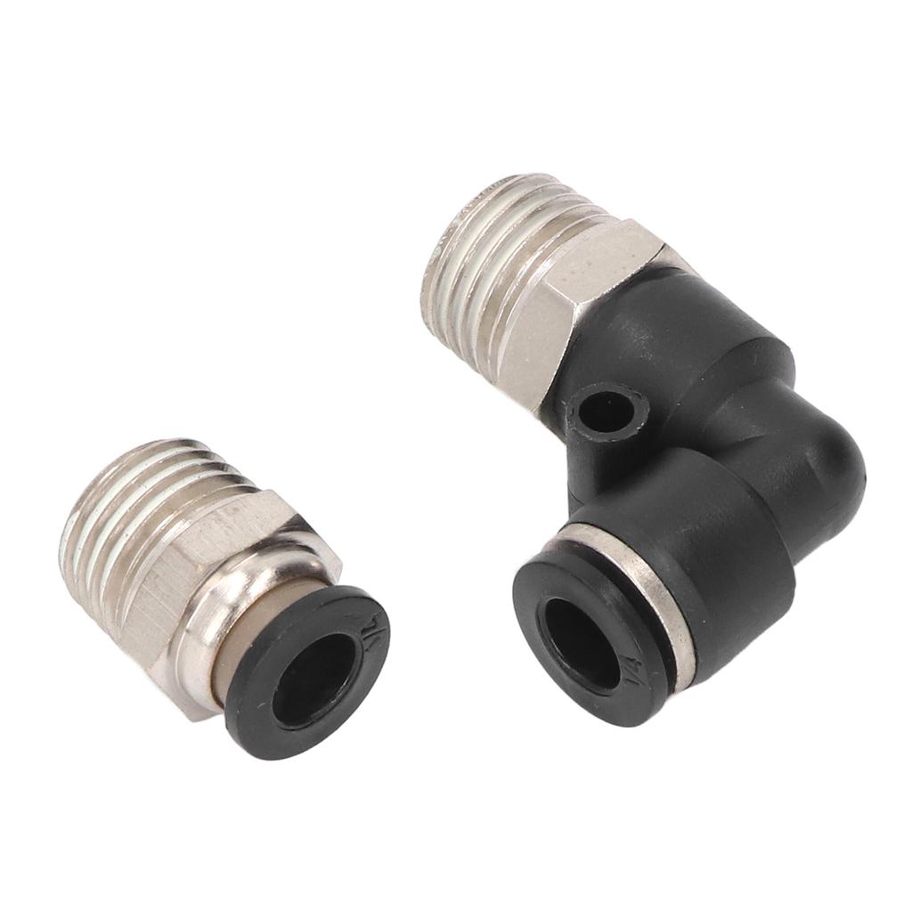 30PCS Set Pneumatic Fittings Kit 1/4in Outer Diameter 1/4 In NPT Thread Air Hose Connector Set