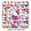 50 шт. Разные мультяшные наклейки Sanrio для граффити, водонепроницаемые наклейки для DIY, для телефона, ноутбука, iPad, футляра для очков, багажа, термоса, декор