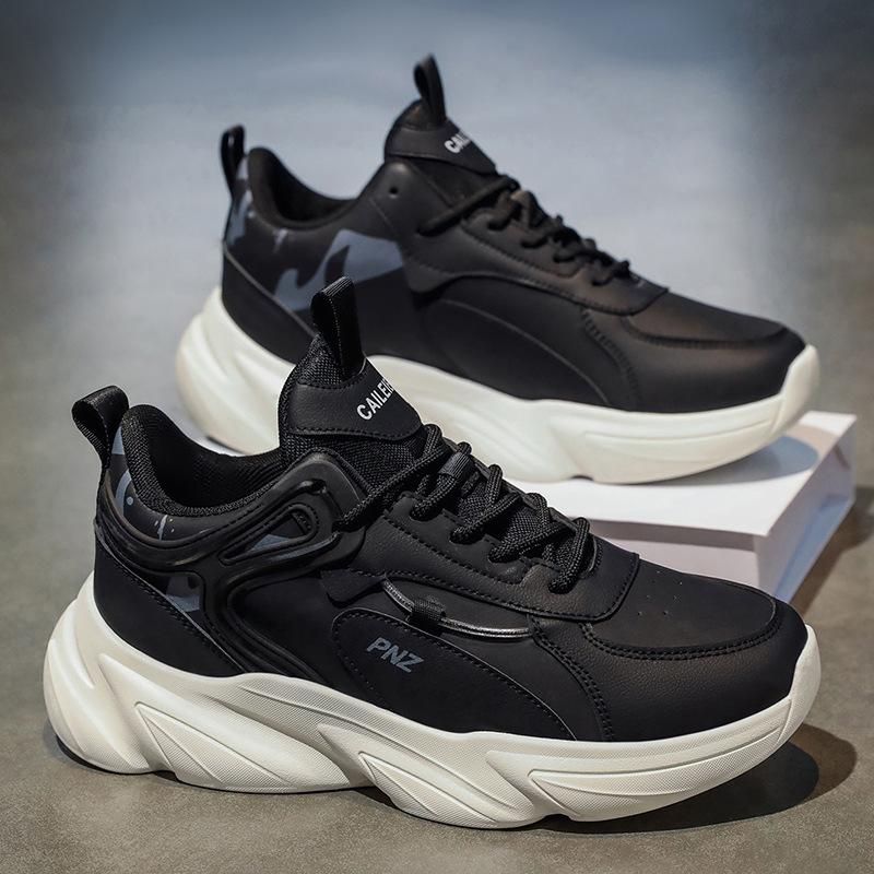 Men's shoes versatile breathable casual little white shoes heightening sports shoes teen dad shoes trendy shoes