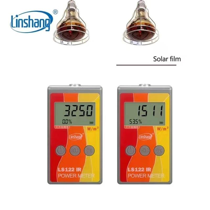 LS122 Linshang Handheld IR Power Meter test Infrared intensity luminance with IR rejection heat insulation rate from 1000-1700nm