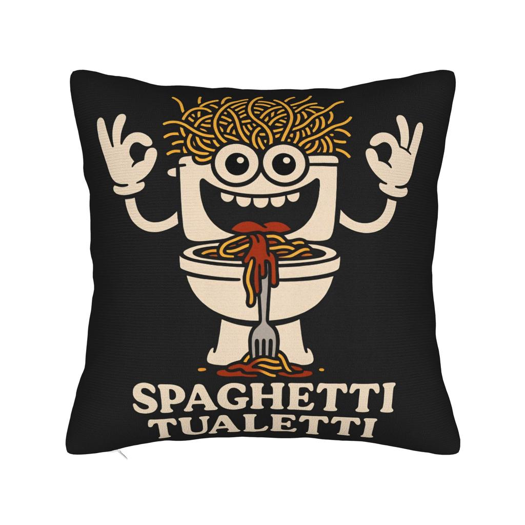 Pillow Case Italian Brainrot Meme Print Pillow Cover For Office Car Home Decor Retro Trendy Pillowcases