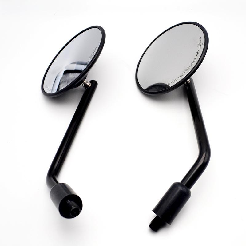 Ретро круглое 10 мм правая резьба мотоциклетное зеркало заднего вида с железным стержнем для M10