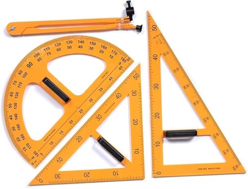 Teaching magnetic geometry drawing set large triangular ruler protractor blackboard demonstration teaching aids 5-piece set