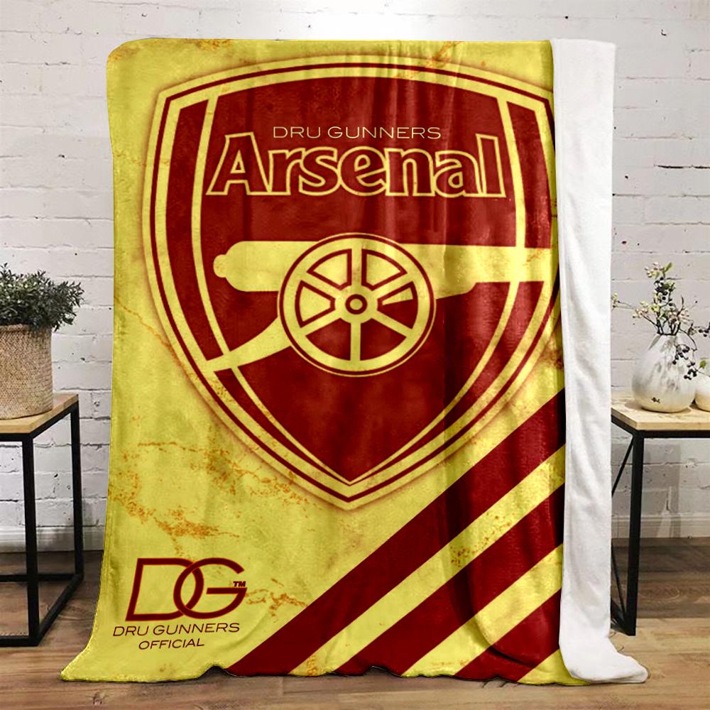 Arsenal Logo with Cannon Design Blanket Flannel blanket for bedroom, living room, sofa, and nap sofas.
