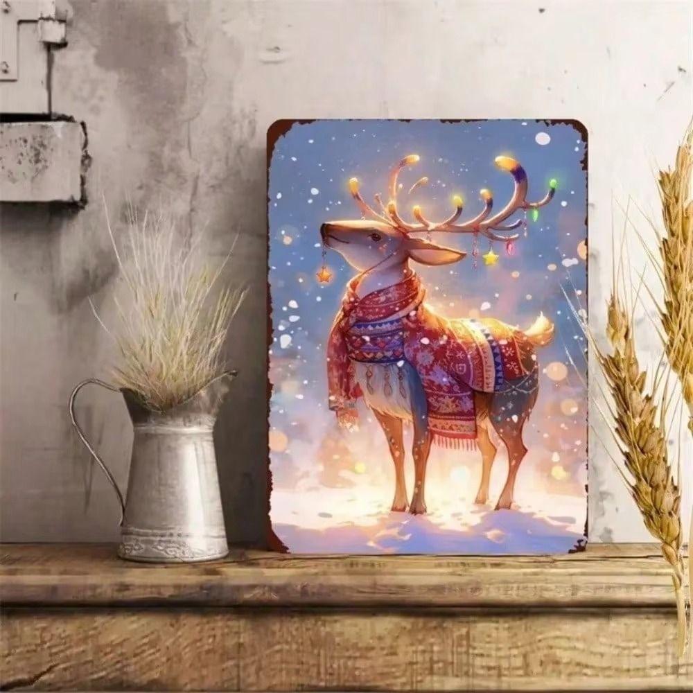 Металлическое настенное искусство Декор 20x30см Винтажная жестяная табличка Декор для дома в деревенском стиле