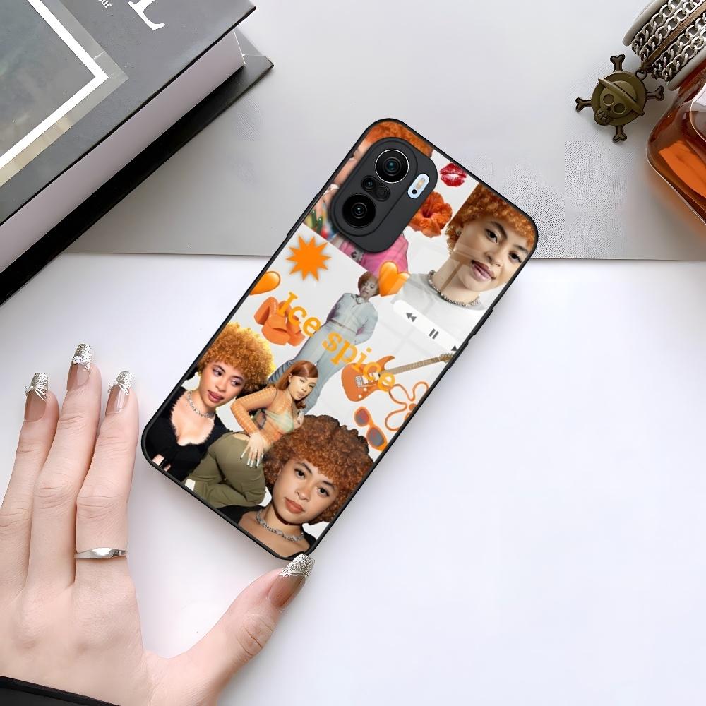 Чехол для телефона с изображением рэперши Ice Spice для Xiaomi 15 14 13 12 Mi 11 Pro ultra Lite стеклянный чехол