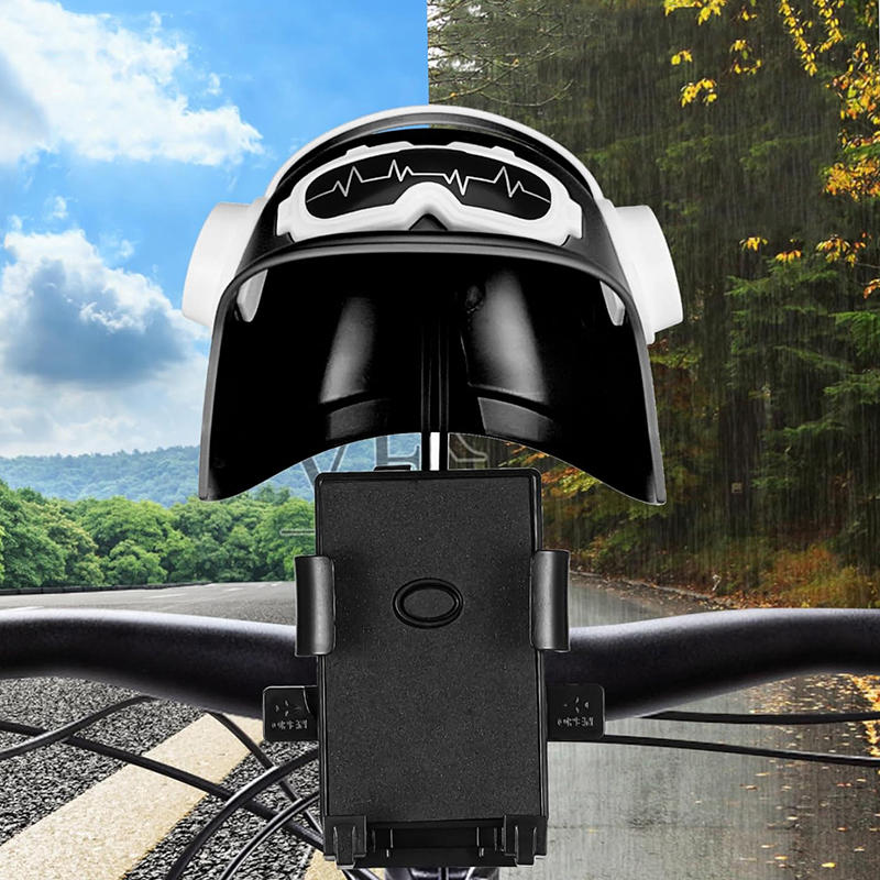 Creative Small Helmet Sunscreen Phone Stand Sunshade Umbrella Phone Bracket Mobile Phone Holder for Motorcycle Bike Accessories