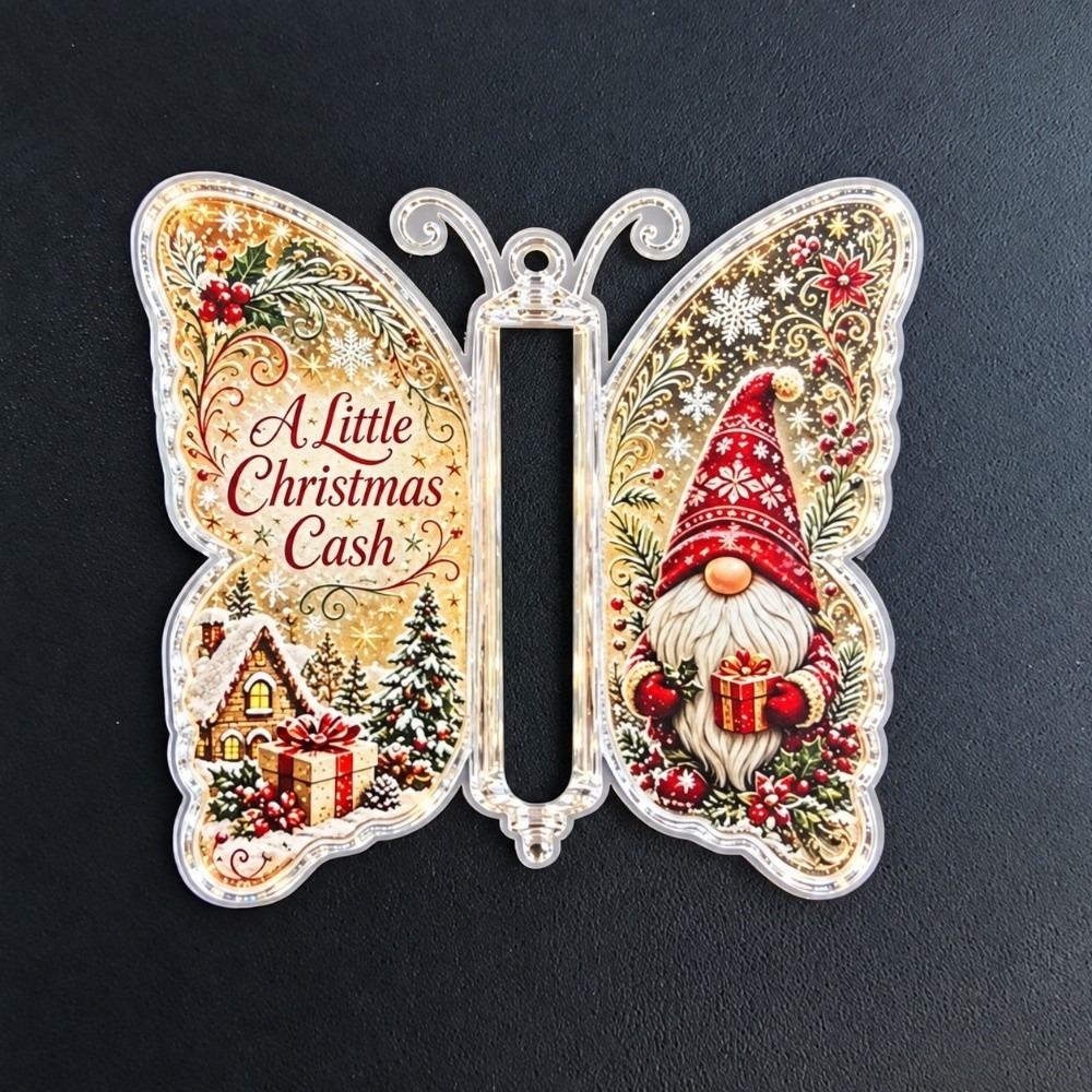 Transparent Butterfly Christmas Ornament Lightweight Holiday Tree Decoration Kids Gifts
