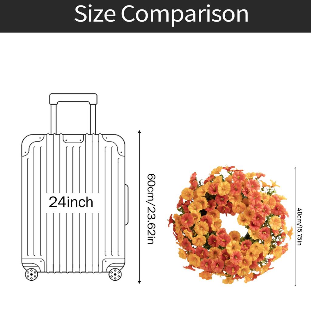 Искусственный венок на дверь Подвесной В помещении На улице Реалистичный Утренний Венок Для входной двери На День благодарения Хэллоуин Рождество Домашнее украшение