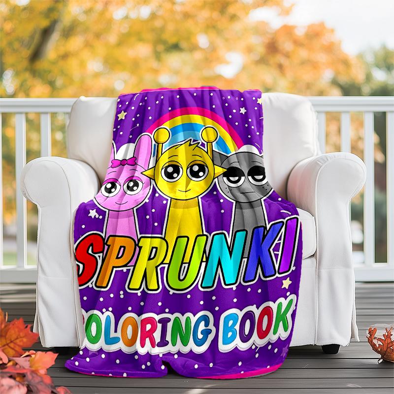 Sprunki Theme Printed Blanket - Perfect for Couch, Bed, Travel & Outdoor Use | Machine Washable, Cozy & Durable.