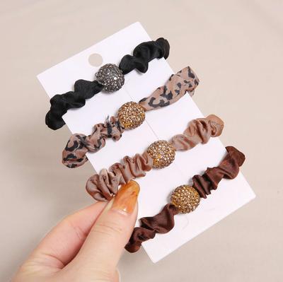 1/4 шт ткань резинка для волос со стразами резинка для волос аксессуары для волос резинка