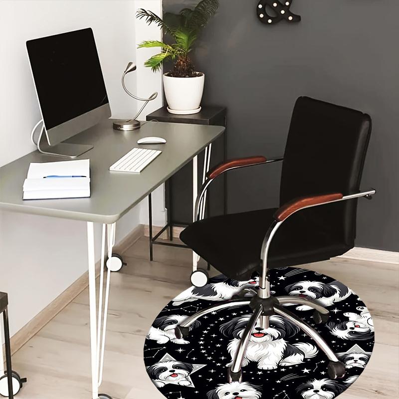 1PC Dog Space Non-Slip Floor Round carpet, Office, family, bedroom, Large Area Rug Indoor Rugs,  Durable Polyester-L0367