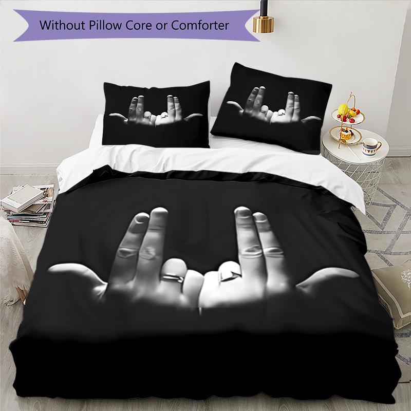 3pcs Jul rapper pattern bedding set duvet cover set includes duvet cover &pillowcases, perfect all season bedroom decoration & gift