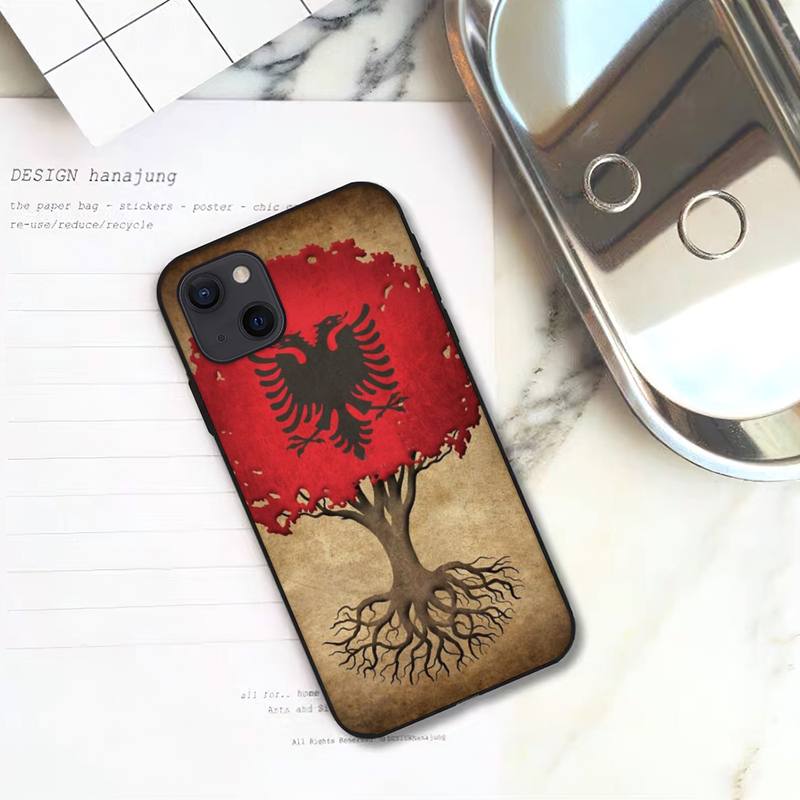 Чехол для телефона RUICHI с флагом Албании для iPhone 11 12 Mini 13 Pro XS Max X 8 7 6s Plus 5 SE XR Shell