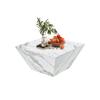 Table basse moderne - MUVOE - Trapézoïdale - Marbre blanc plaqué - 70x70x37cm - Design contemporain
