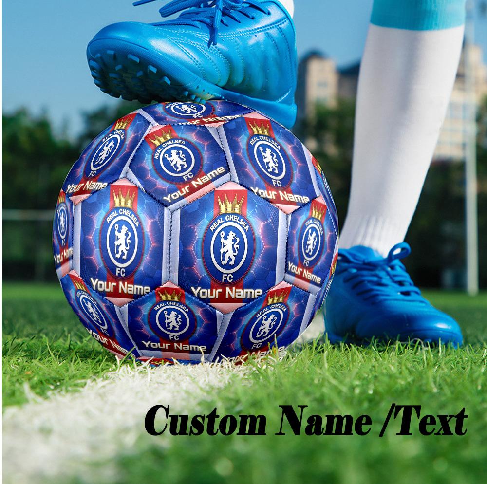Size 5 Football Custom Name Text, Outdoor Training Soccer BallChelsea FC