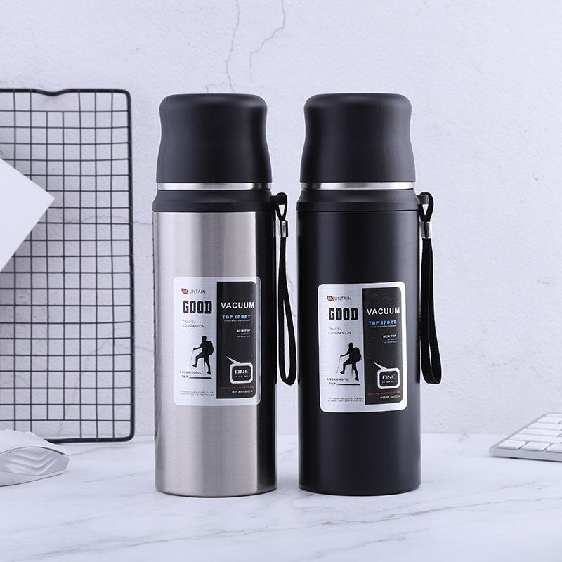 Термобутылка из нержавеющей стали 304 большой вместимости с откидной крышкой – Портативный подарок для активного отдыха