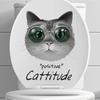 Cute Animal Wall Decals Creative Dog and Cat Cartoon Stickers for Waterproof Bathroom Toilet Seat