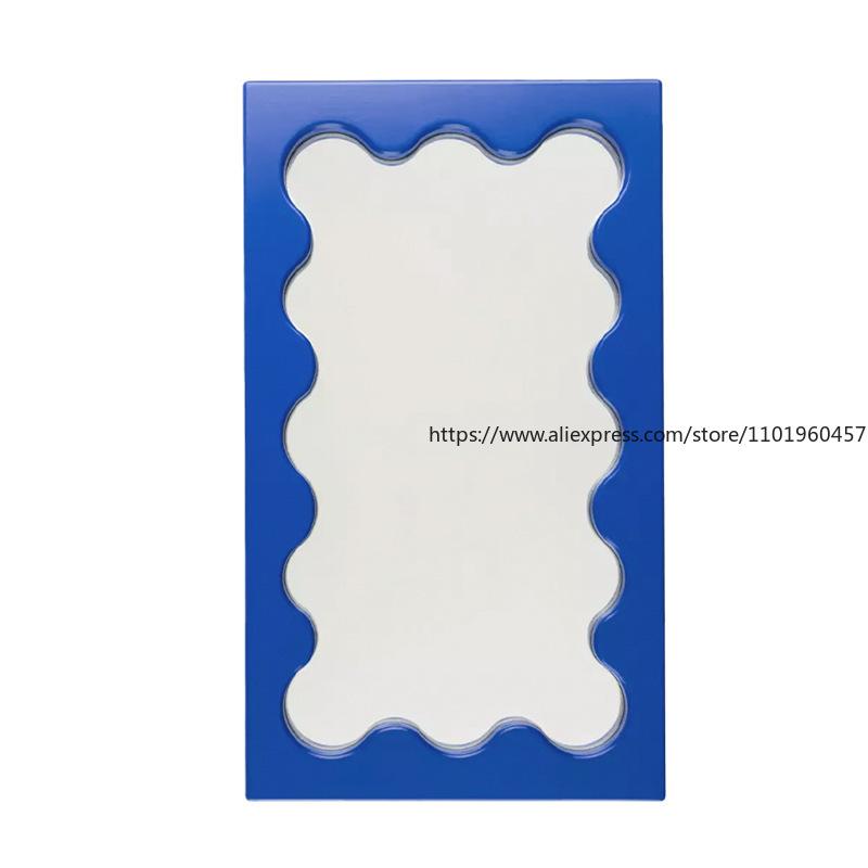 Прямоугольное волнистое настольное зеркало для макияжа в скандинавском стиле, настенное зеркало для ванной, спальни, прихожей