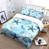 Starfish and seashells pattern. Bedding sets Duvet cover sets Duvet covers Pillowcases(1 * Duvet Cover 2 * Pillowcases without duvet insert)