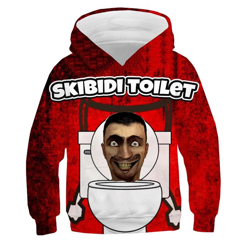 Толстовка с принтом Skibidi Toilet Детская осенне-зимняя одежда Детский свитшот Titan Speakerman Толстовки для мальчиков Мультяшный пуловер для девочек