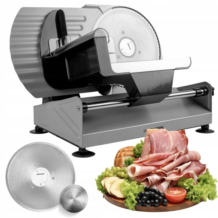 200W Electric Metal Slicer for Bread and Ham with 2 Replaceable Blades