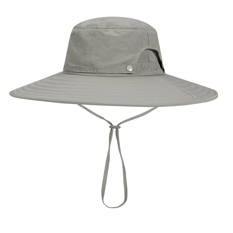 Летняя съемная шляпа-ведро с большими полями, мужская шляпа от солнца с УФ-защитой, для активного отдыха, альпинизма, рыбалки, женская