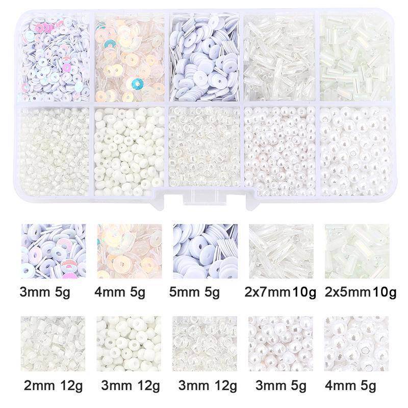 Коробка на 8/10/12/15 ячеек: Бисер, Пайетки, Искусственный Жемчуг для DIY Ожерелий и Цепочек для Телефона