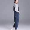 Fashion Loose Pocket Jeans Women Autumn Bib Pants Overalls Shoulder Strap Jumpsuit Large Size Denim Jeans Pants