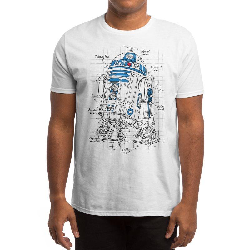 Ретро Фильм Дроид R2-D2 Чертеж Футболка. Летняя хлопковая футболка унисекс с коротким рукавом и круглым вырезом, новинка S-3XL