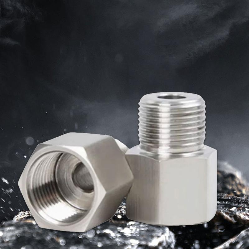 Комплект из 2 стальных резьбовых NPT-адаптеров 3/8 дюйма внутренняя резьба на 1/4 дюйма наружная резьба Сверхпрочные трубные фитинги для преобразования Royal US