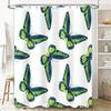 Floral Pattern Shower Curtain Bathroom Decor Waterproof Fabric Bath Mat Decoration 2023 New Arrival Home Accessories