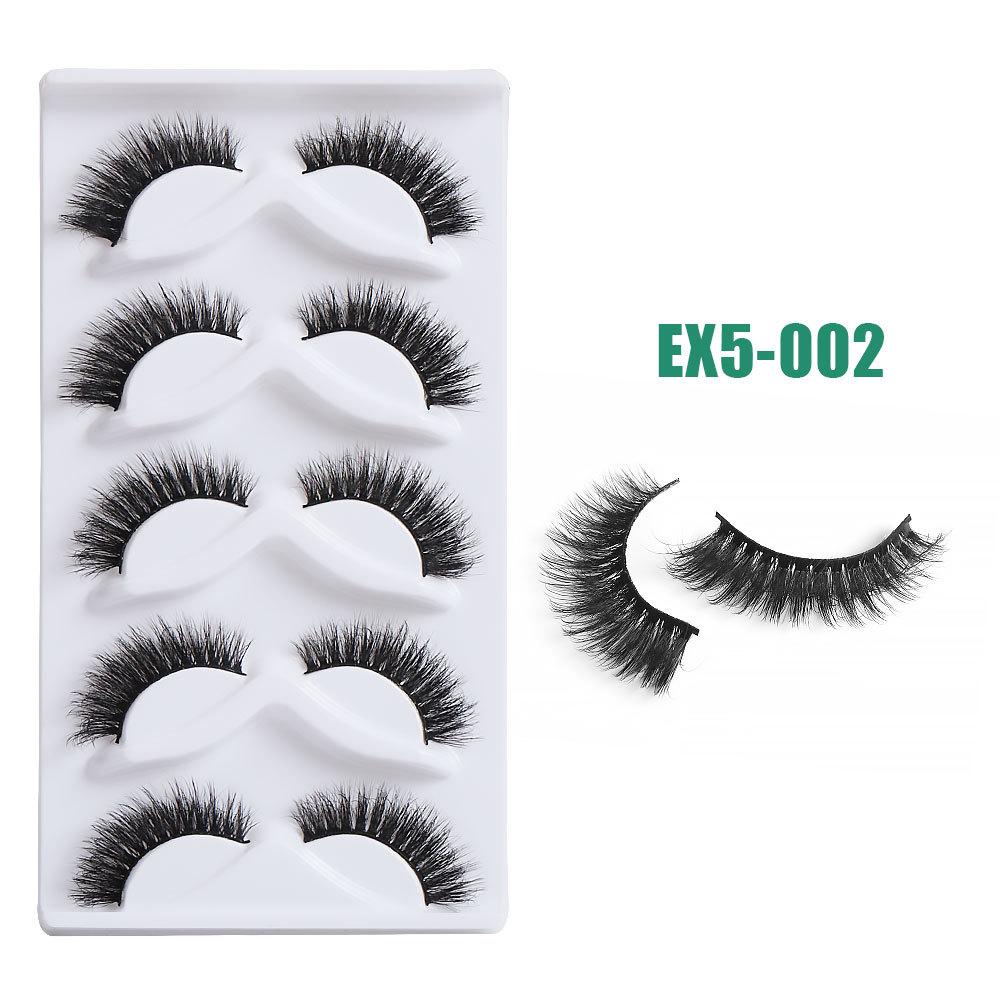 5 Pairs Of High-Quality Imitation Eyelashes Are Messy And Curled To Simulate Daily False Eyelashes