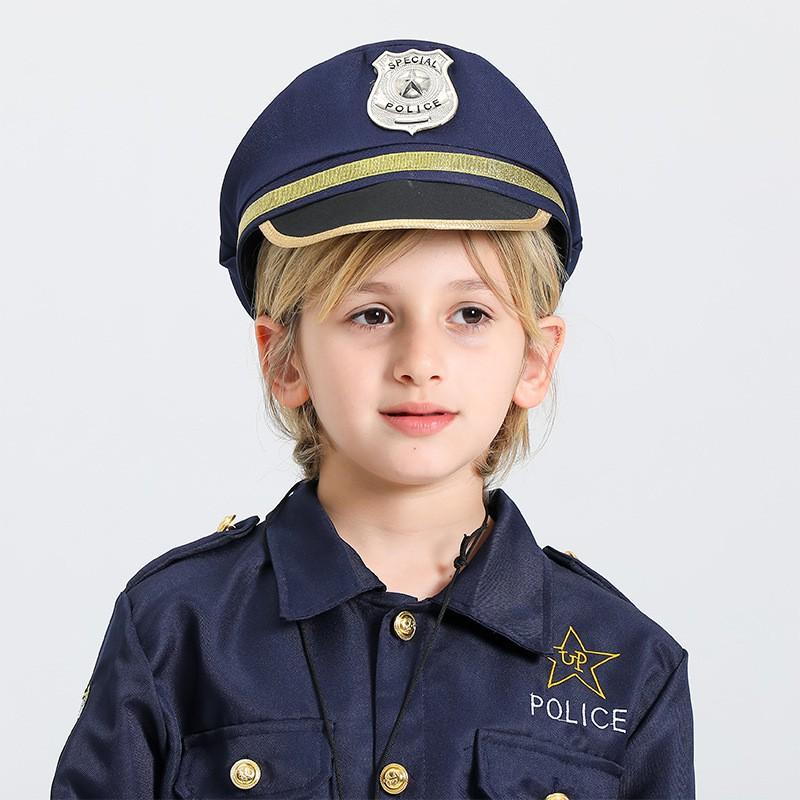 Kids Halloween Costume Police Officer Outfit Set Cosplay Party Stage Walk Show