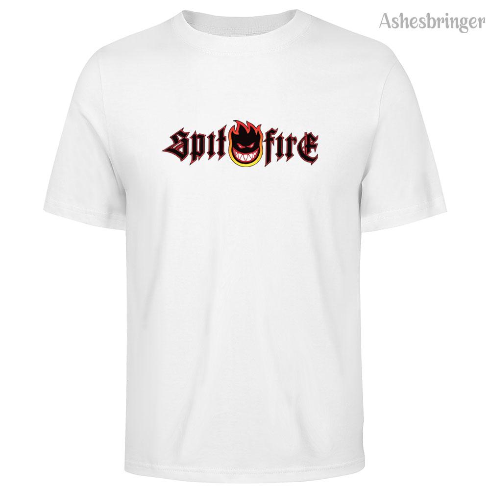 Мужская хлопковая футболка Spitfire Man с круглым вырезом, повседневная, уличный стиль, модная, дышащая, для мужчин и женщин