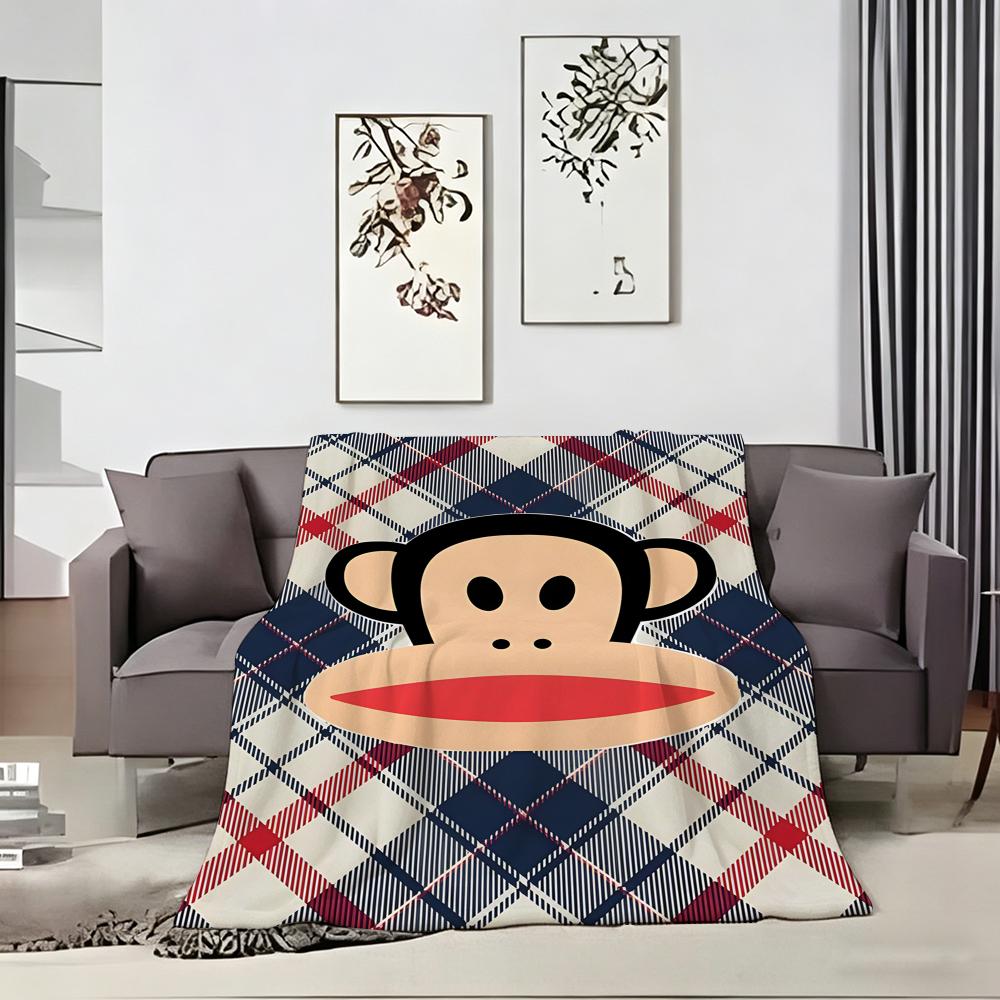 Арт Иллюстрация P-Paul Frank Плед Легкий 240 г Фланелевое одеяло Мягкий Для чувствительной кожи Для летнего охлаждения