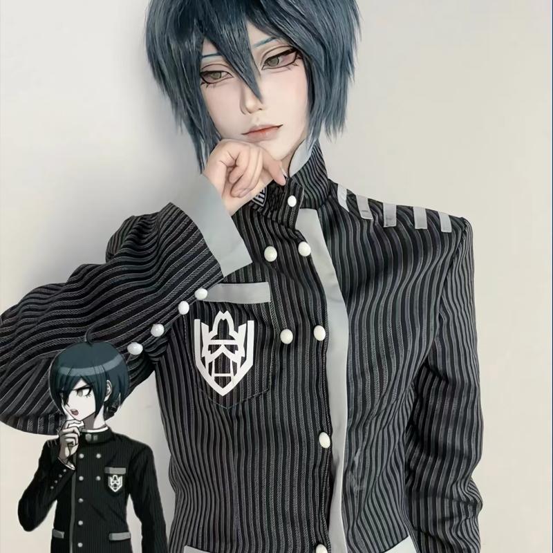 Аниме Danganronpa V3 Сайхара Шуичи Детективная форма Шляпа Косплей Костюм Полный комплект Наряд для Хэллоуинской вечеринки