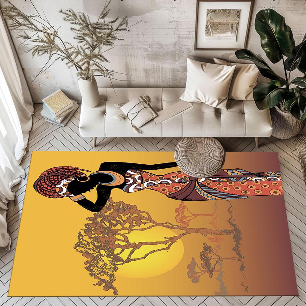African Heritage Elegance Floor Mats for Living Room, Bedroom and Room Decoration Are Suitable for Gifts.