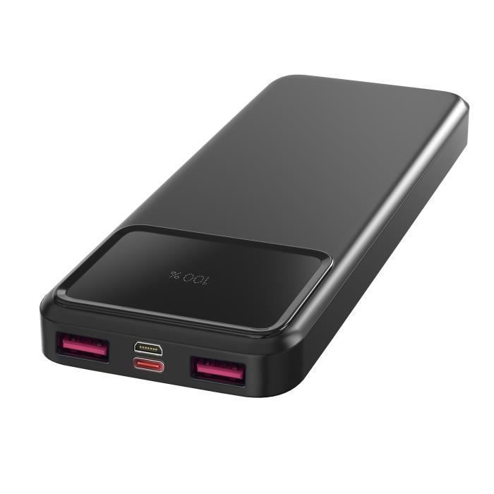 Внешний аккумулятор 20000 мАч USB USB-C micro-USB Быстрая зарядка светодиодный экран Phonillico®
