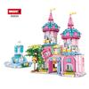 Woma Toys C0233 Plastic ABS Building Block Brick Set Pink Princess Castle Toy for Girl