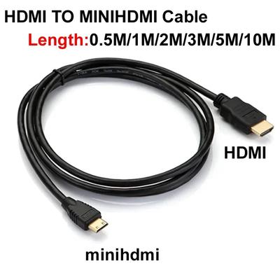 Мини HDMI на HDMI Кабель 1080p 3D Позолоченный Кабель Для Монитора Планшета Камеры DV видеокарты HDTV Дисплея Проекции