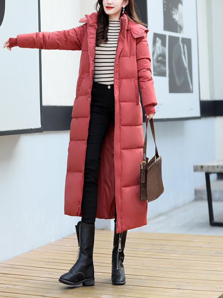 Women's Winter New Over The Knee Korean Version Coat, Long Down Cotton Jacket, Fashionable Women's Jacket