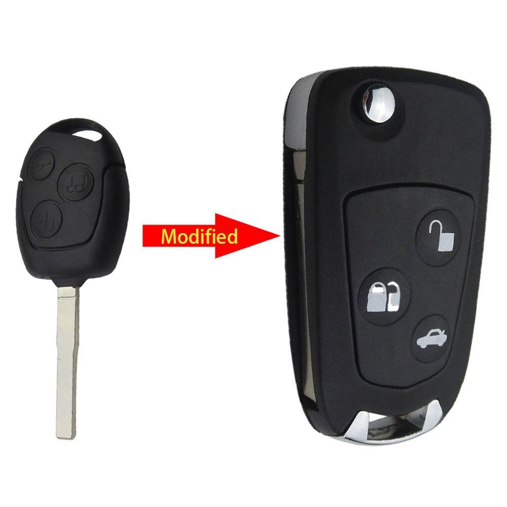 Чехол для ключа автомобиля с 3 кнопками, чехол для дистанционного ключа для Ford Focus Mondeo 2 3 Festiva Fiesta, ключ от автомобиля